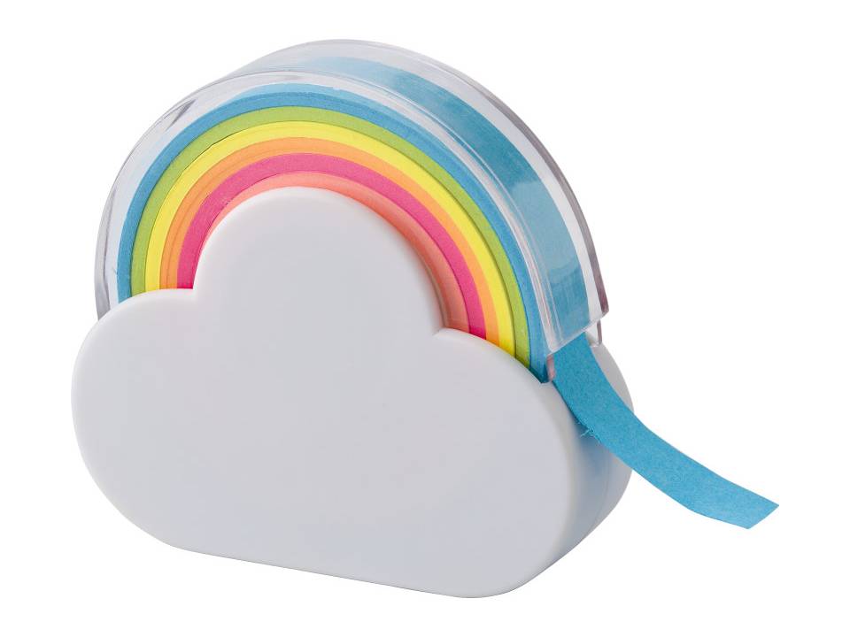 Cloud and rainbow memo tape dispenser 1