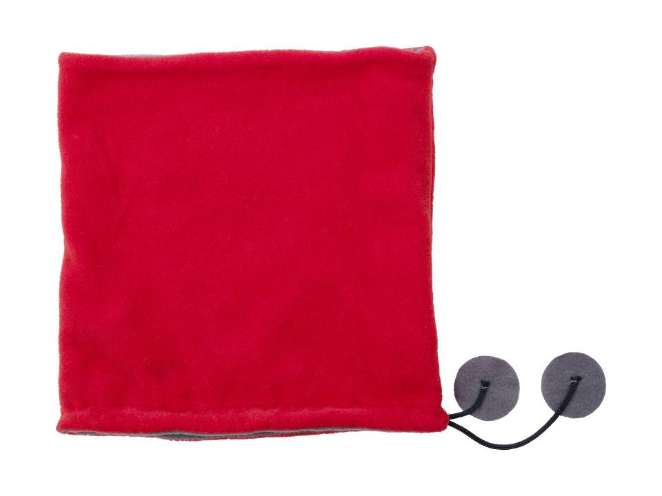 Fleece scarf and beanie in one 2