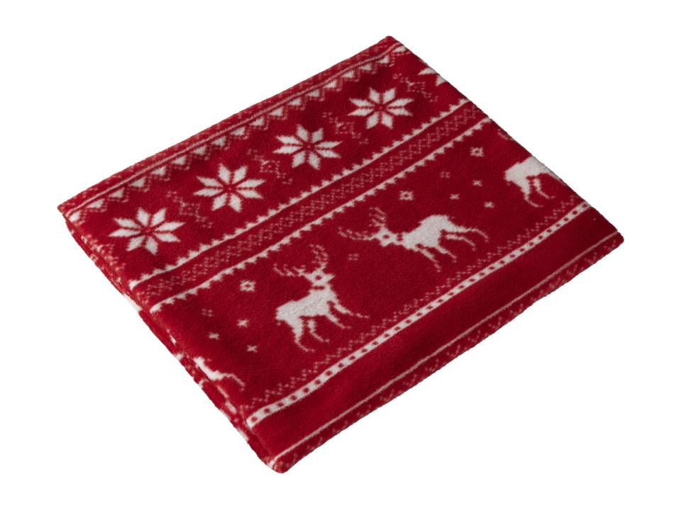 Polar fleece reindeer blanket 2