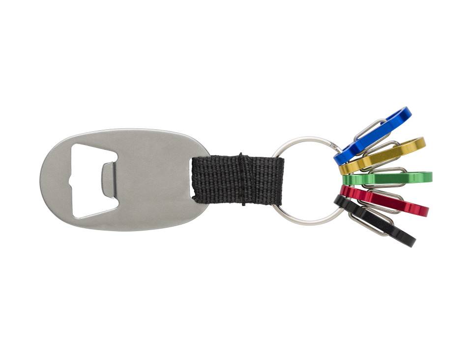 Aluminium key holder with bottle opener and carabiners 4