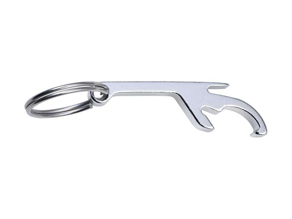Key chain with bottle opener and can opener 4