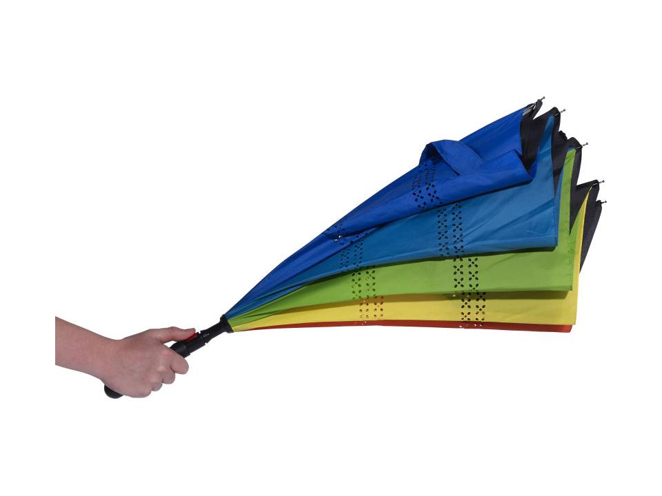 Automatic reversible pongee umbrella 2