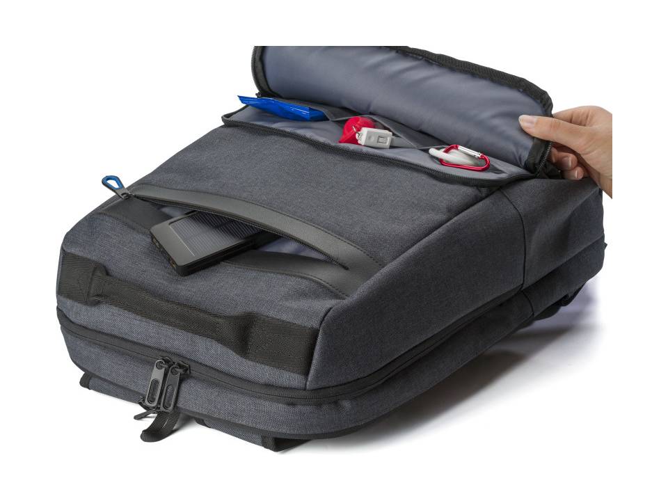 Backpack with anti-theft back pocket 6