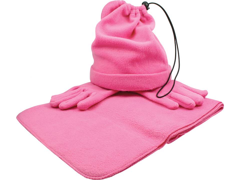 Fleece scarf, gloves, ski col 9