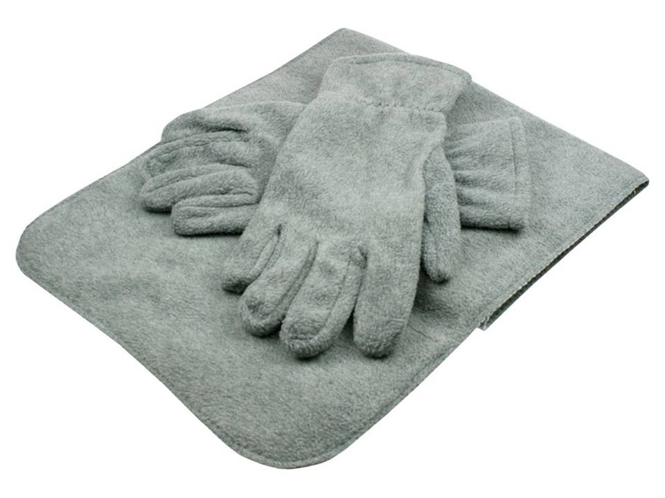 Fleece scarf & gloves 4