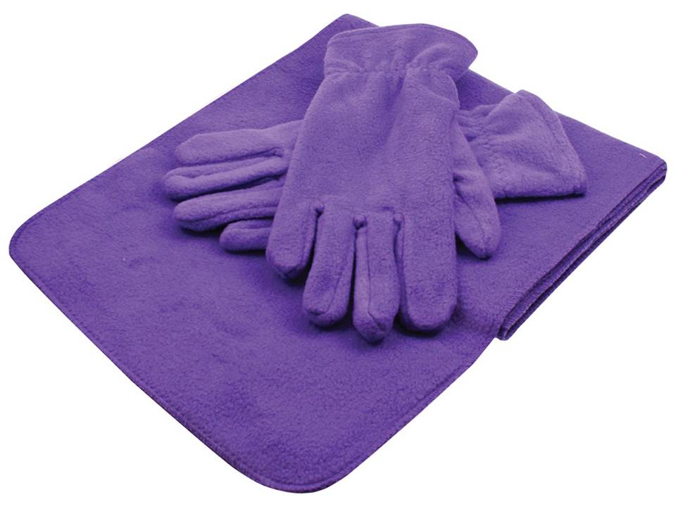 Fleece scarf & gloves 13