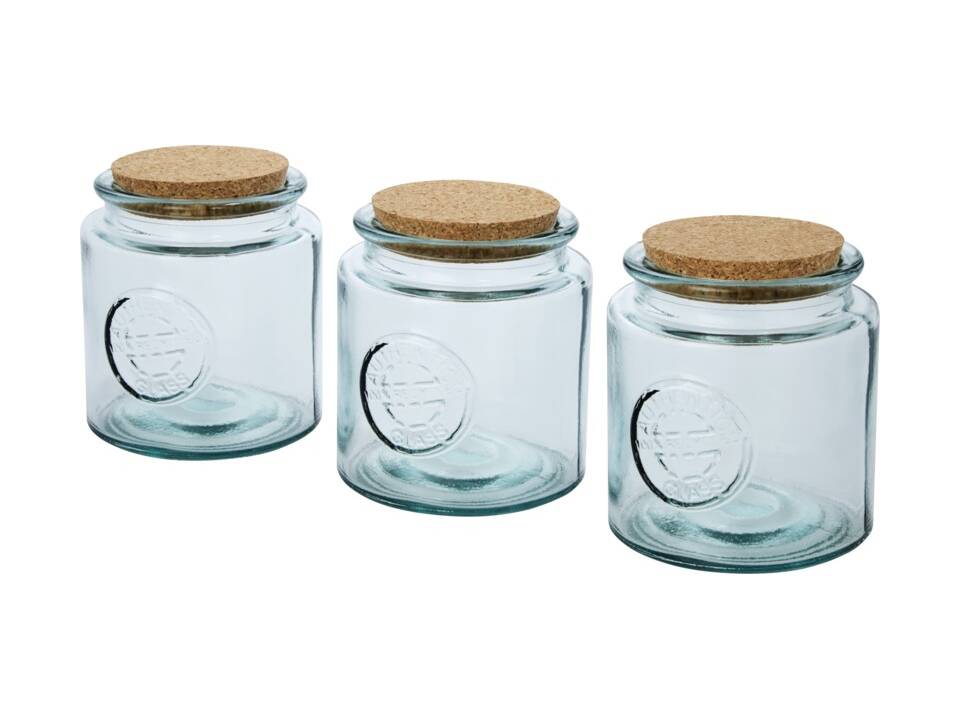 Aire driedelige pottenset van 800 ml gerecycled glas