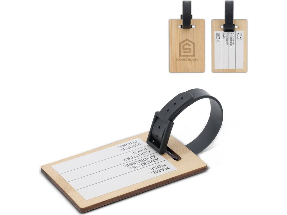 Luggage tag bamboo 4