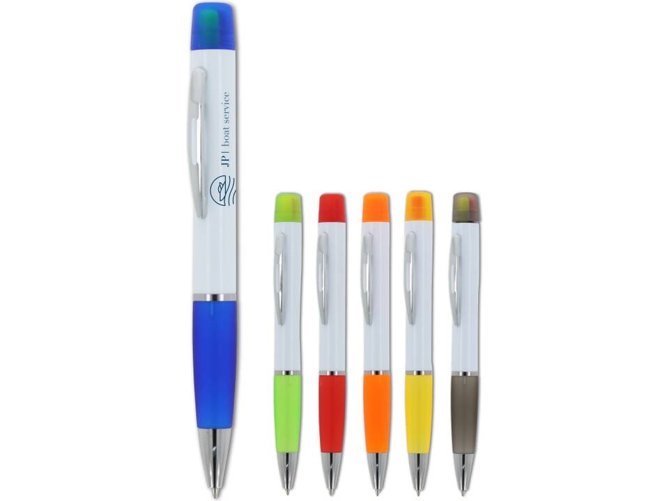 Ball pen Hawaii with tri-colour highlighter 16