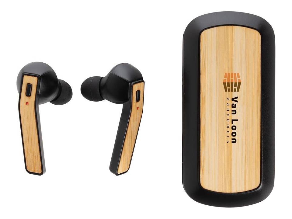 Bamboo Free Flow TWS earbuds in case 1