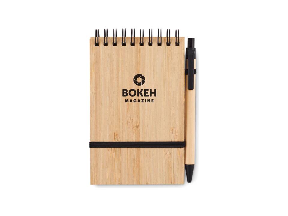 A6 Bamboo cover notepad 2