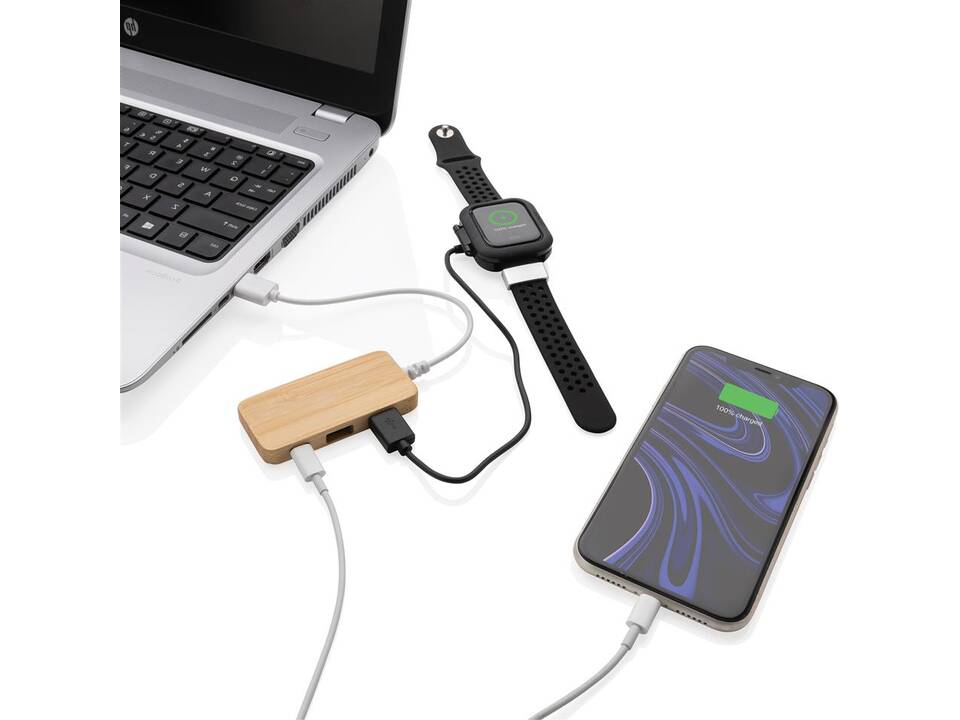 Bamboo hub with Type-C 4