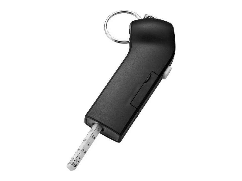 Handi tire gauge and key light