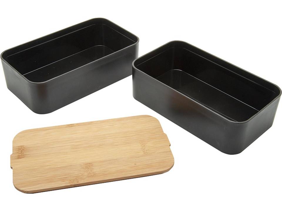 Bento lunchbox with bamboo lid 1