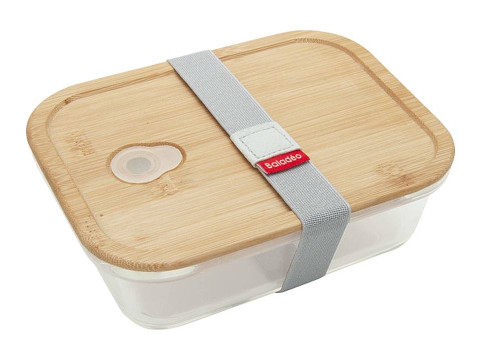 Bento lunchbox van Borosilicaatglas met bamboe deksel