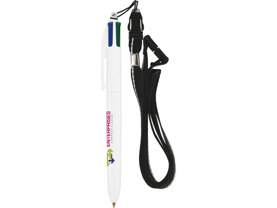 BIC 4 Colours balpen   lanyard bedrukken