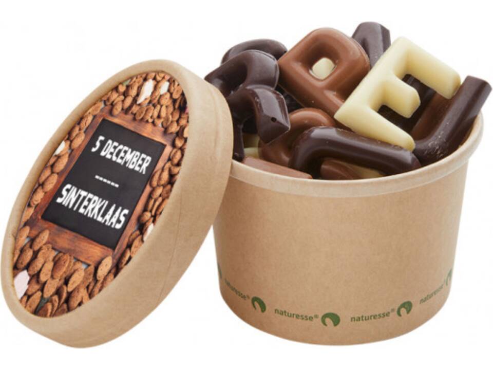 Saint  Nicolas cup with chocolate letters - 100 gr. 1