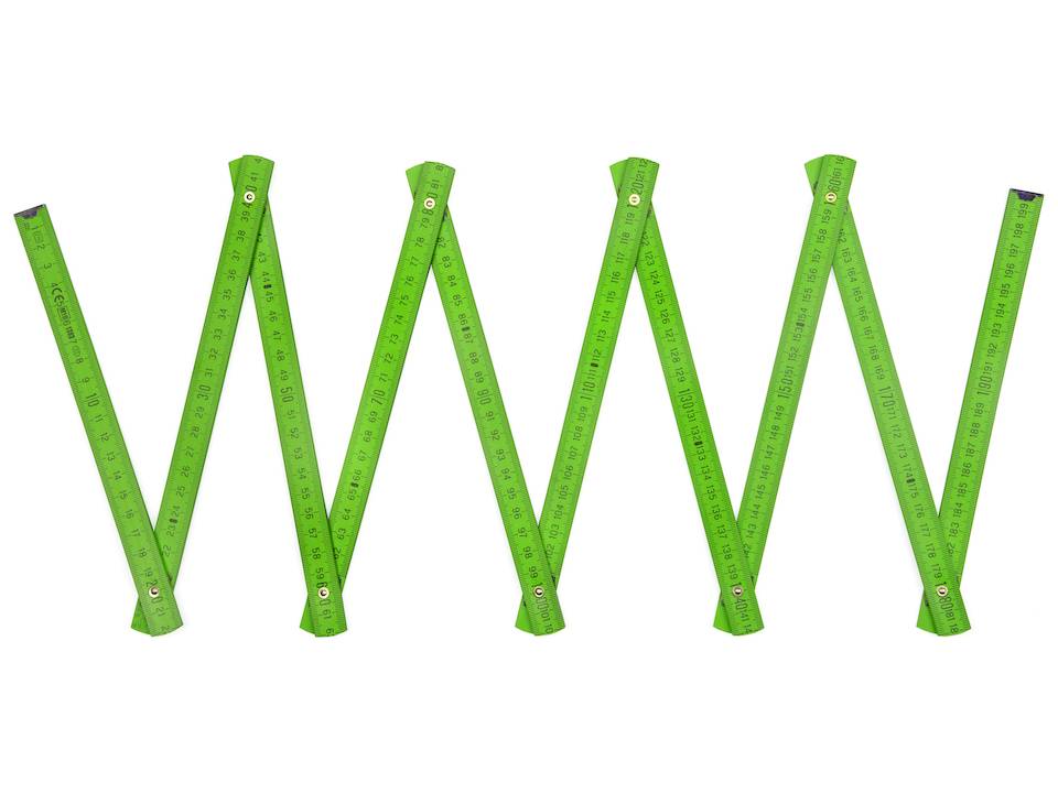 Coloured rulers - 2 meters 18