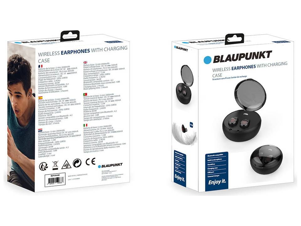Blaupunkt wireless earphones with charging case 2