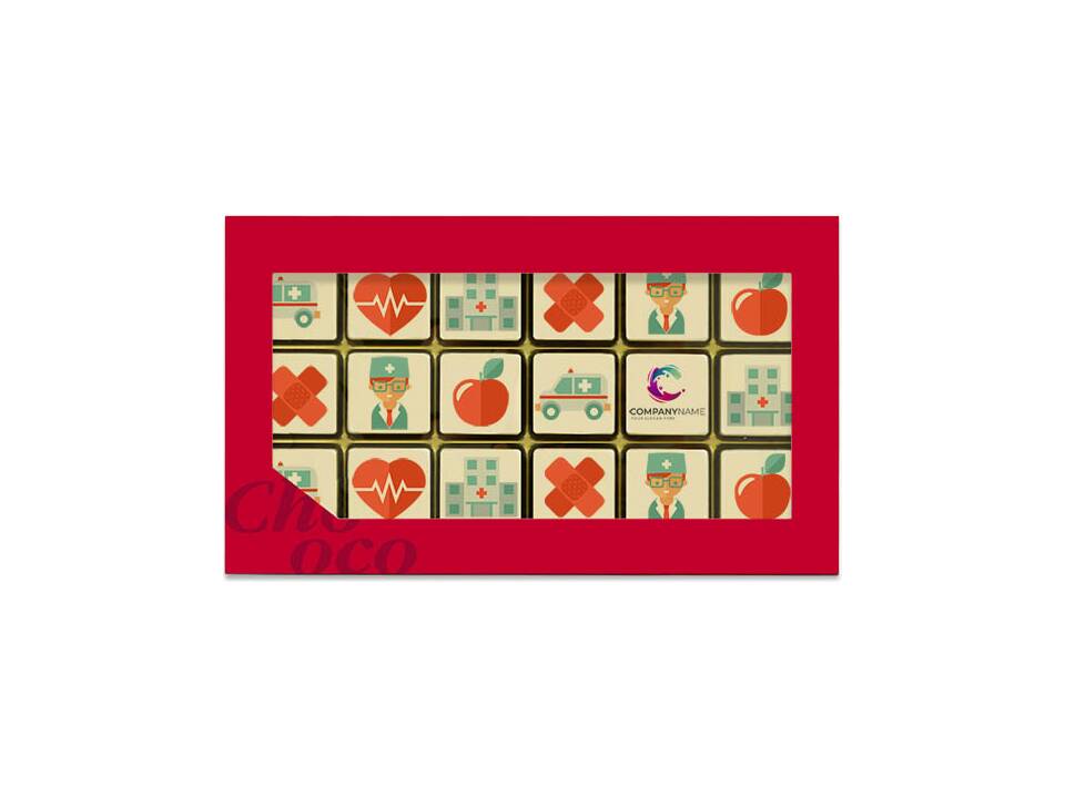 Chocolade Giftbox met 18 logo chocolaatjes 1