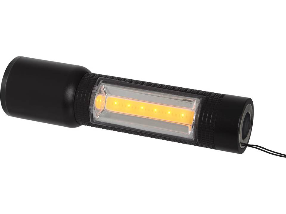 Compacte zaklamp met COB zijlicht bedrukken