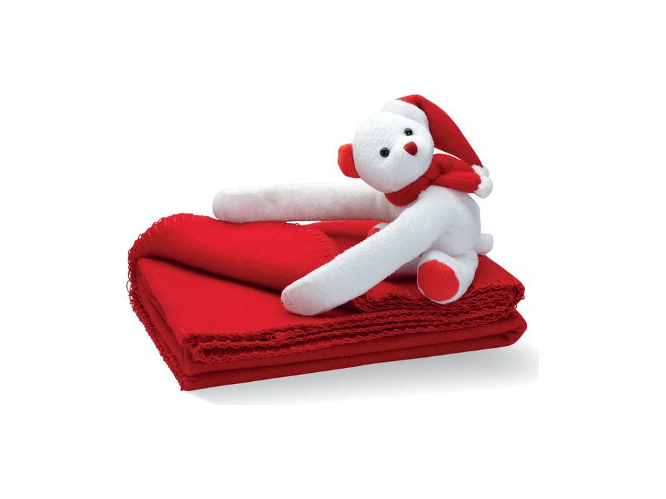 Fleece blanket with bear 1