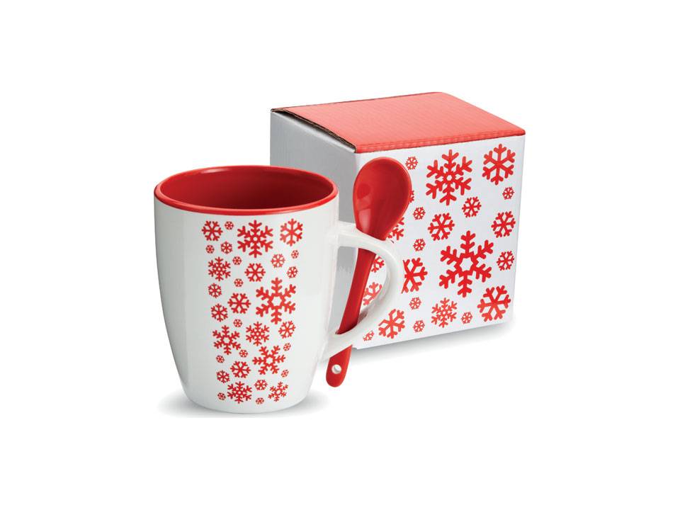 Ceramic mug with spoon 1