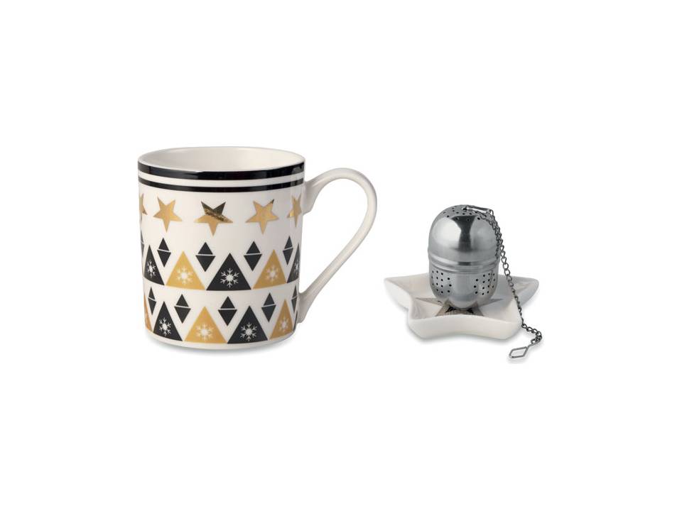 Mug, mini plate, filter in box 3