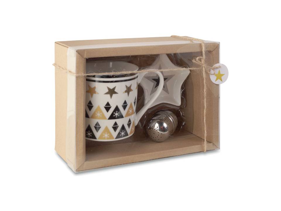 Mug, mini plate, filter in box 4