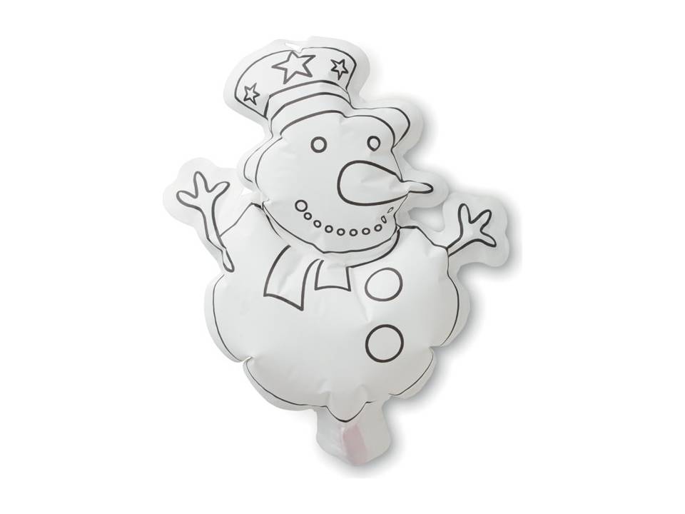Snowman colouring balloon 2