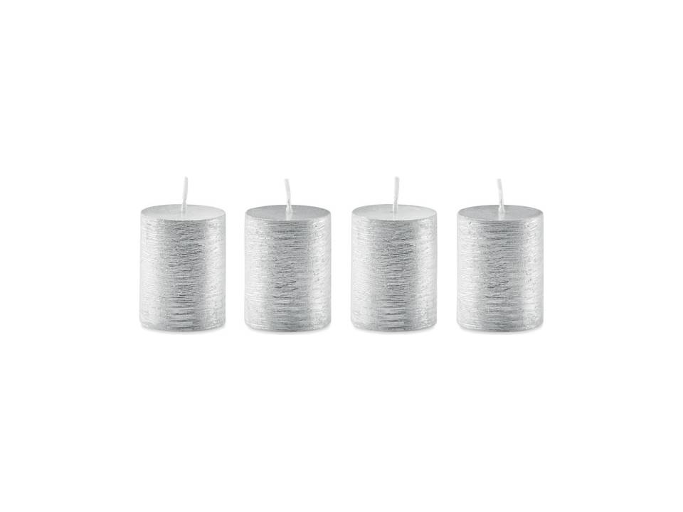 Set of 4 silver candles 1