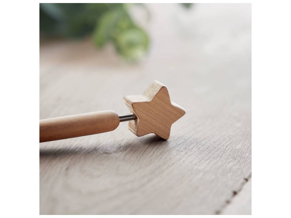 Wooden ball pen with star 3
