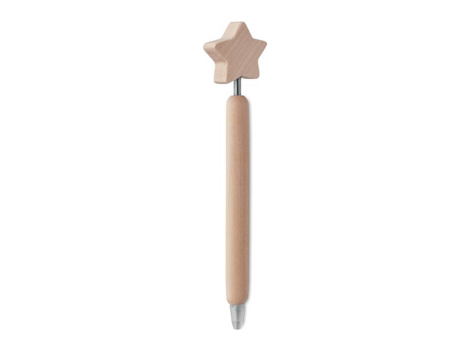 Wooden ball pen with star 1