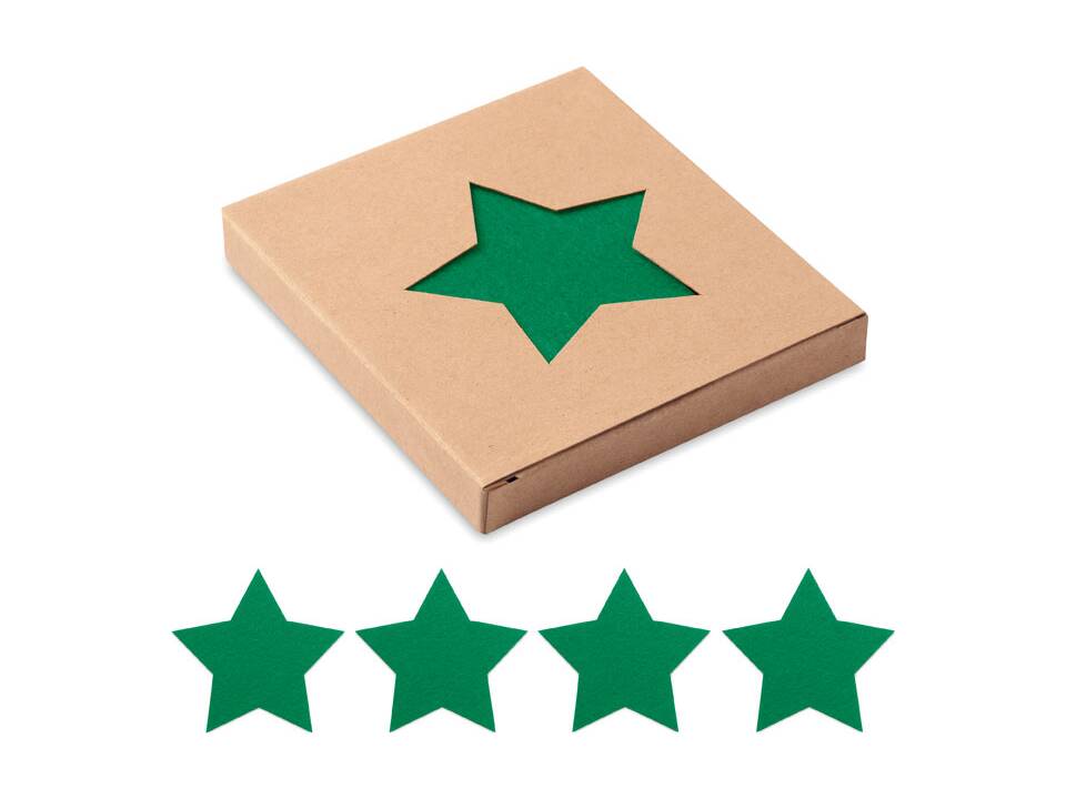 RPET 4 felt coaster set 12