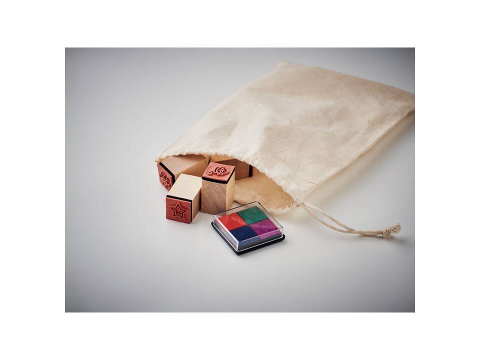 8 wooden Christmas stamps set 5