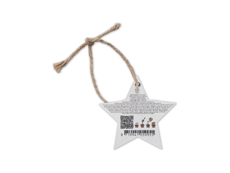 Seed paper Xmas ornament 3