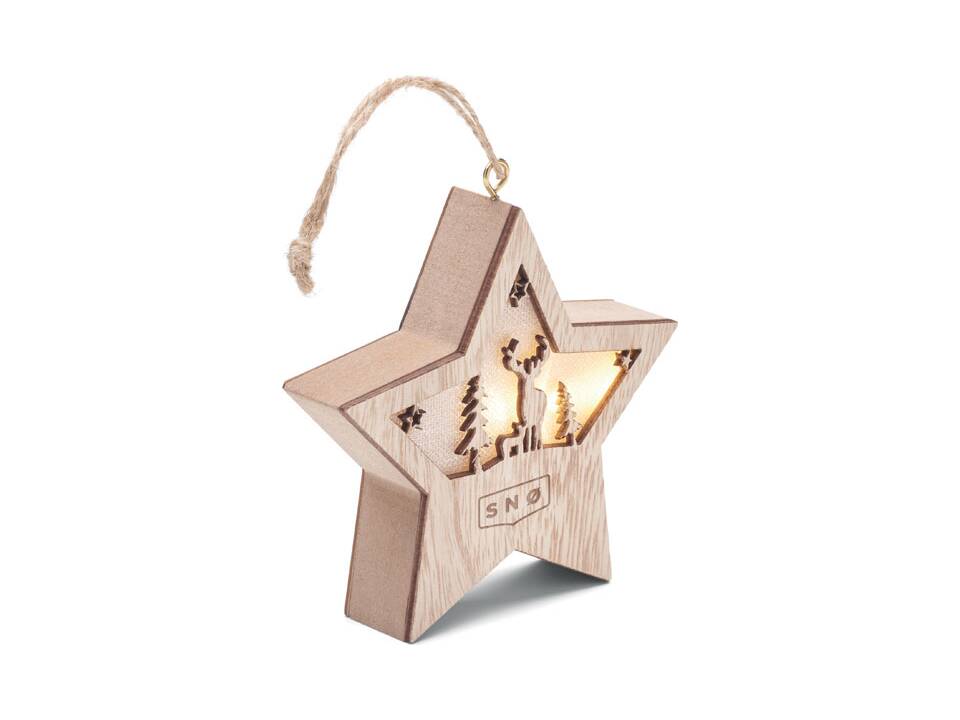 MDF star with light 4