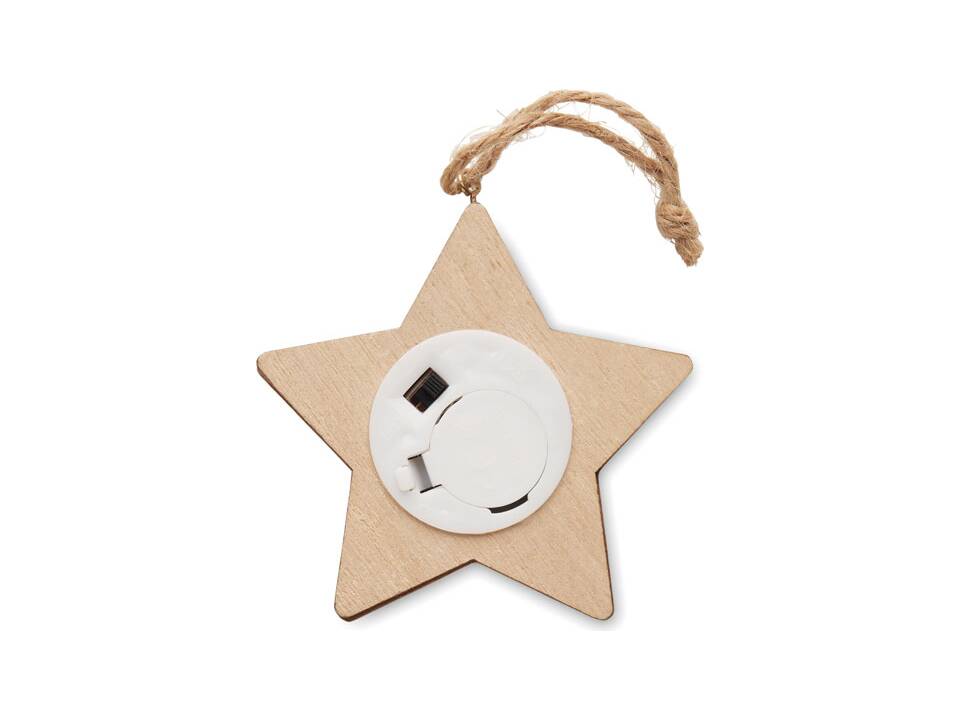 Wooden weed star with lights 5
