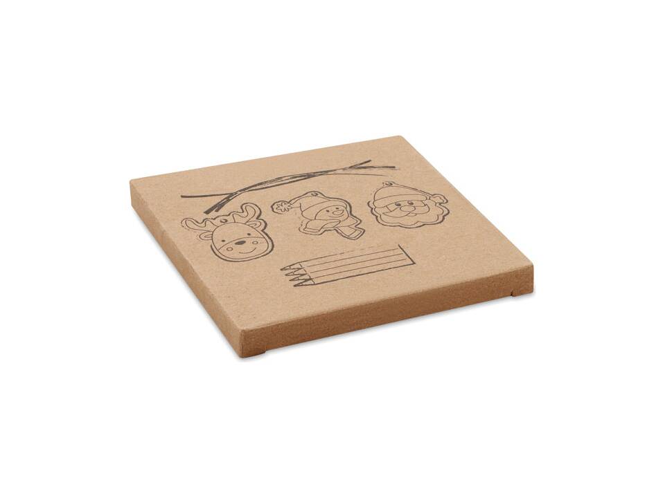 Drawing wooden ornaments set 4