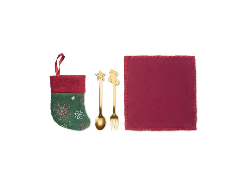 Christmas dessert cutlery set 2