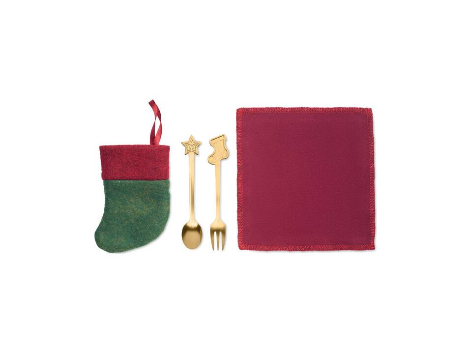 Christmas dessert cutlery set 3