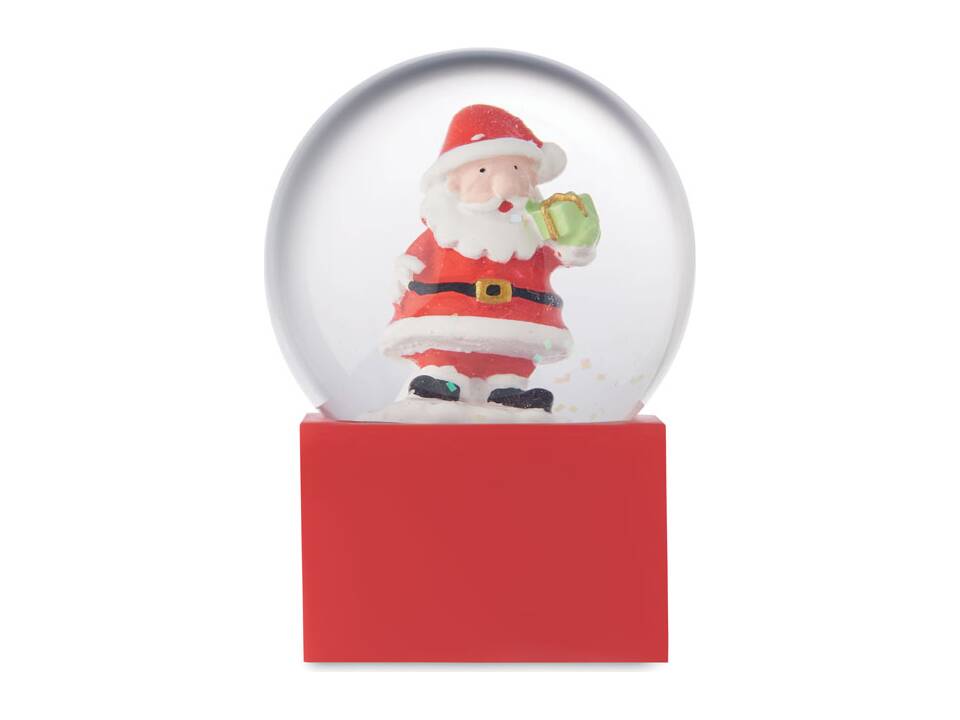 Small snow ball glass ornament 2