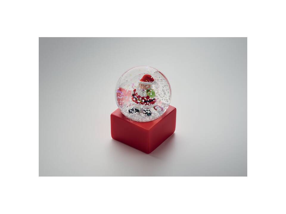 Small snow ball glass ornament 5