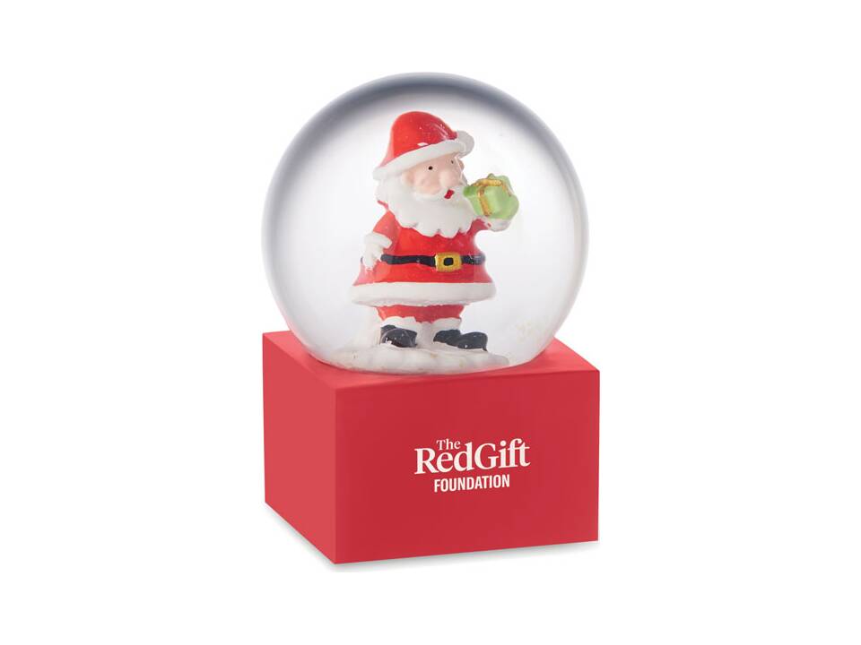 Small snow ball glass ornament 6