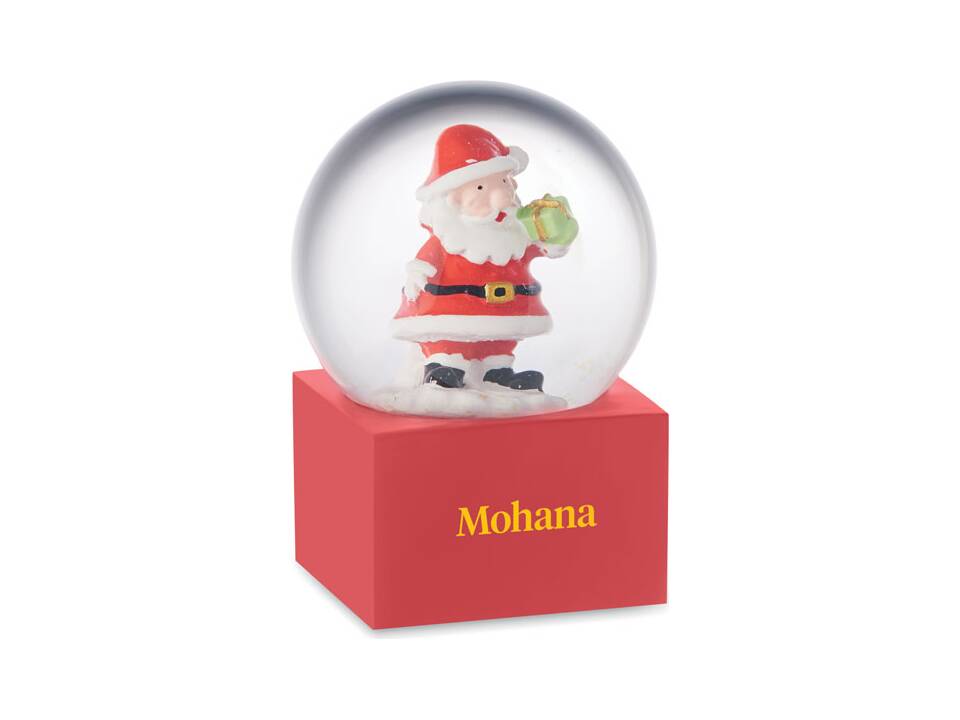 Small snow ball glass ornament 4