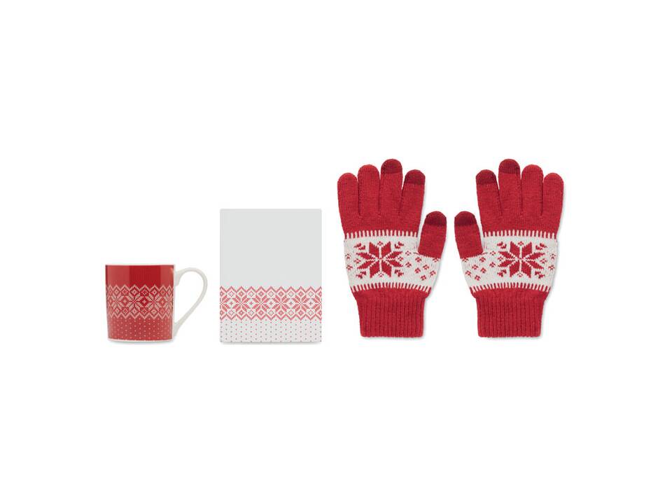 Winter gift mug and gloves set 4