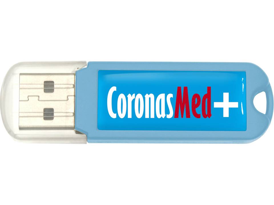 Cyan USB stick bedrukken