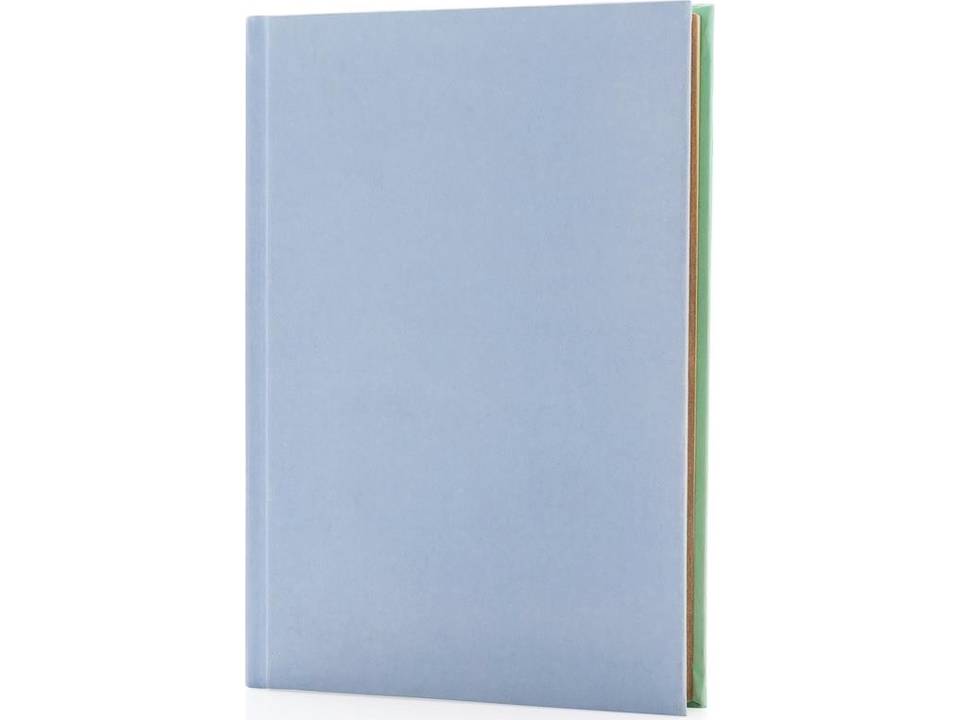 Deluxe fabric 2-in-1 A5 notebook ruled & plain