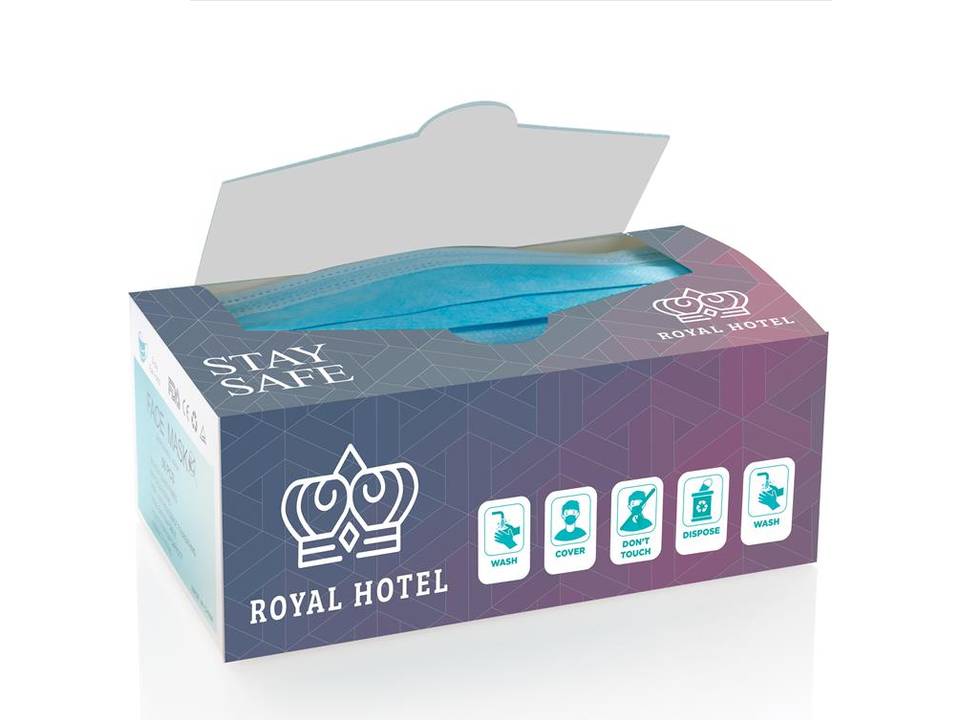 50 PCS. 3-ply disposable mask incl. customized sleeve 13