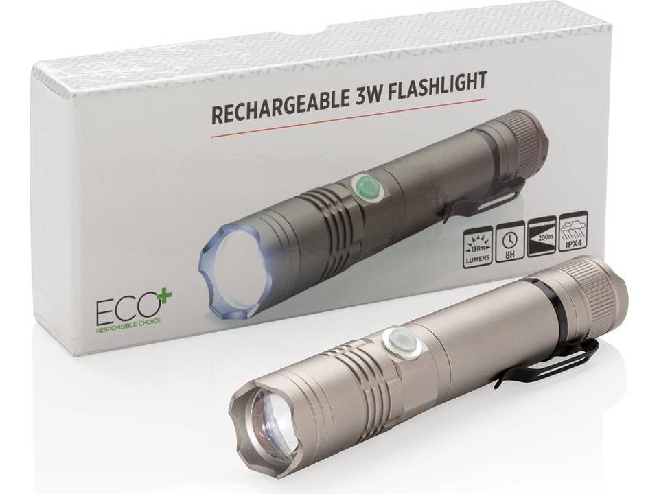 Rechargable 3W flashlight 7